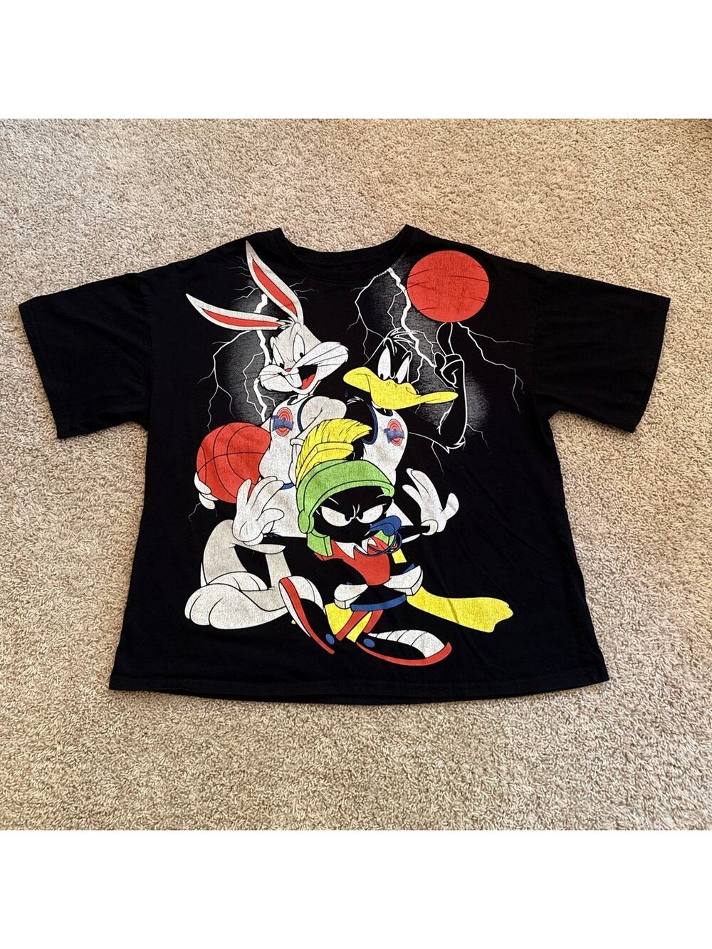 Space Jam Looney Tunes AOP Graphic Tee size Medium
